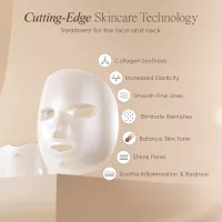 Masque LED Visage & Cou LightAura Plus : Rajeunissement, Anti-Âge, 7 Couleurs pour une Peau Éclatante